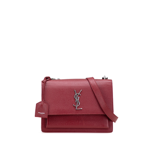 Pre-Loved Saint Laurent Medium Grained Calfskin Monogram Sunset Crossbody - Picture 1 of 12